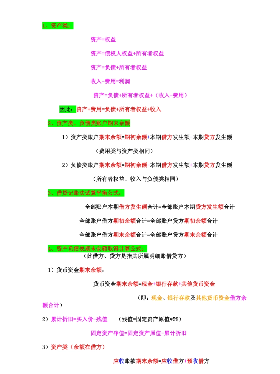 会计基础——公式汇总.pdf_第1页