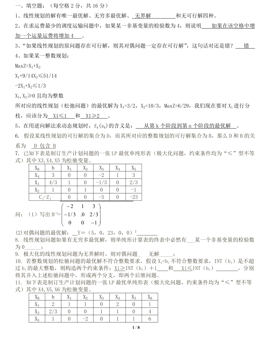 运筹学试题及答案11.pdf_第1页