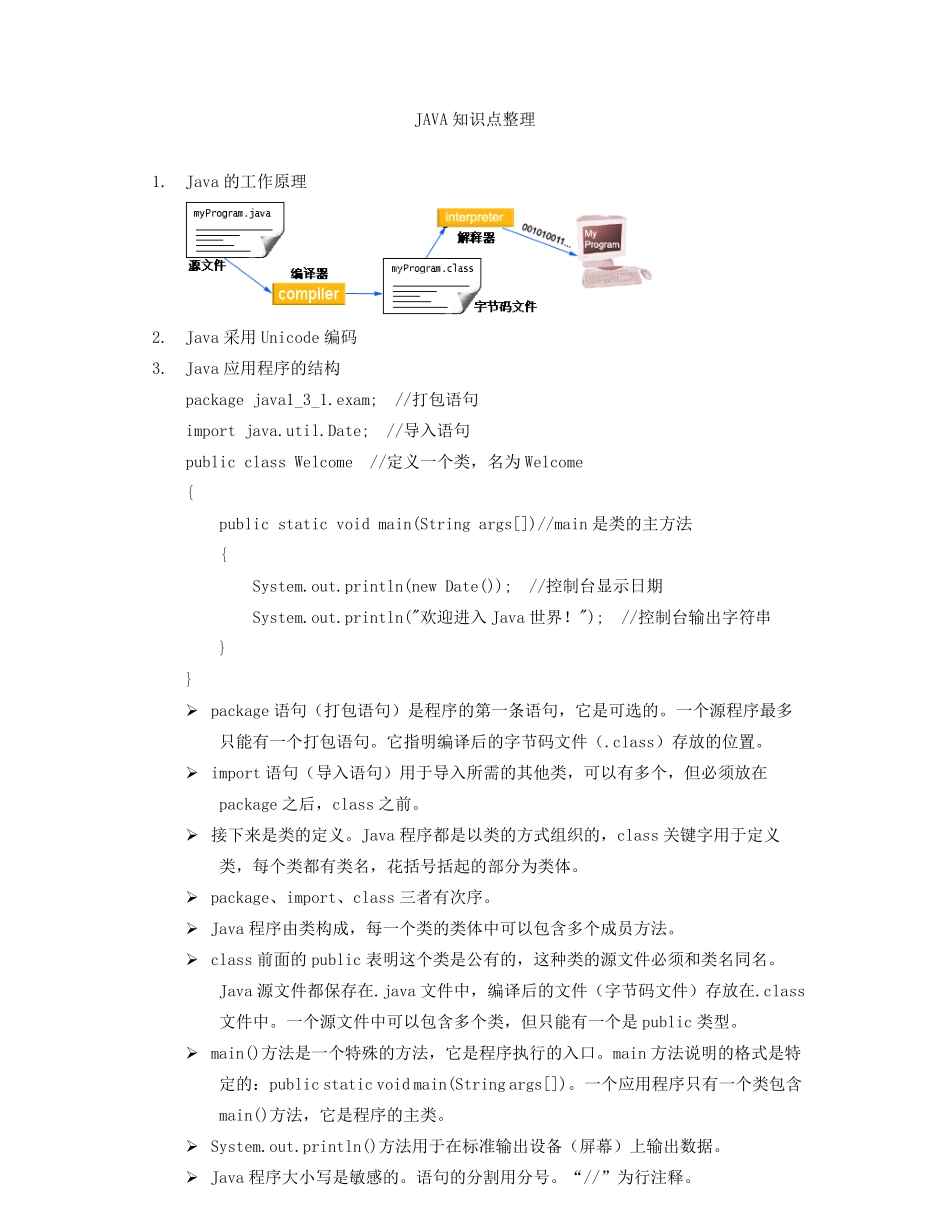 JAVA期末复习知识点整理.pdf_第1页