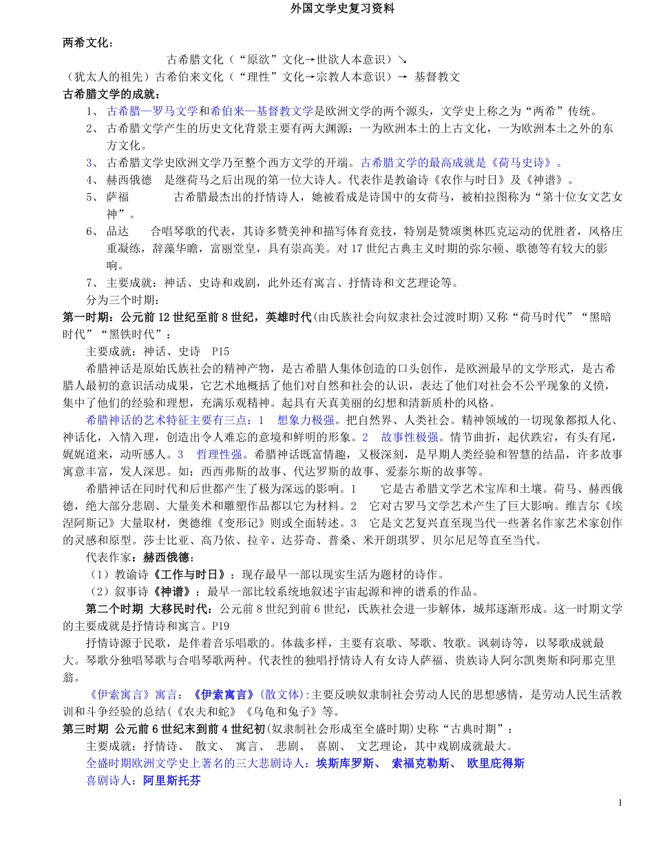 外国文学史复习资料--总汇.pdf_第1页