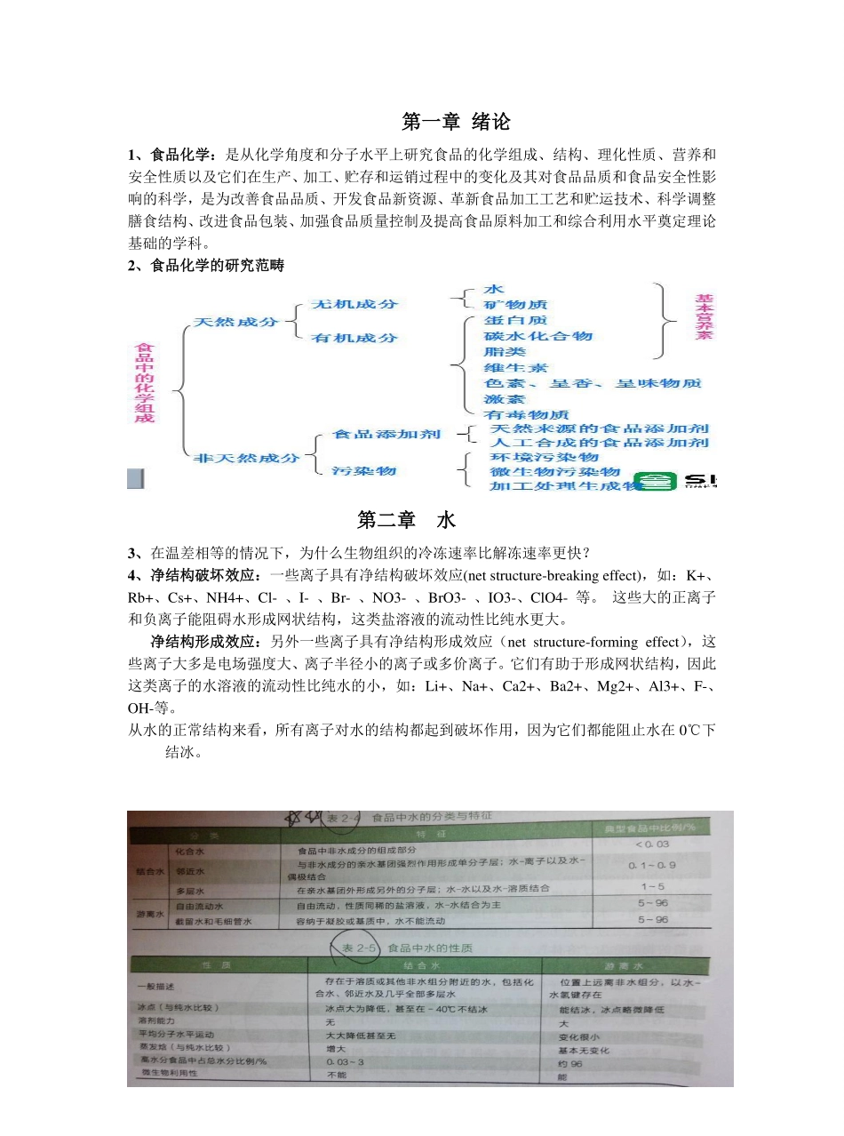 食品化学(知识点).pdf_第1页