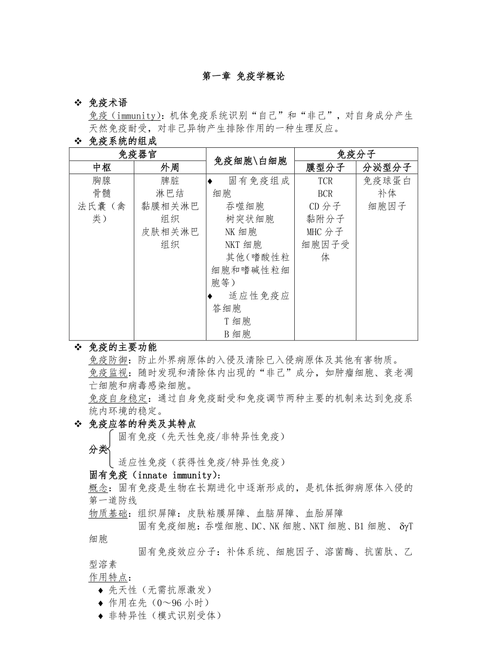 医学免疫学重点整理(期末复习).pdf_第1页